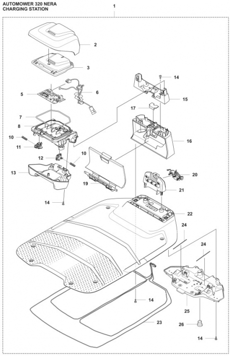 Laddstation Automower Nera i gruppen Trädgård / Robotgräsklippare / Reservdelar Automower® hos Entreprenadbutiken (5314223-02)