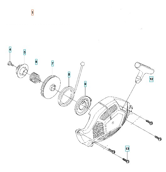 Startapparat Husqvarna 439 i gruppen  hos Entreprenadbutiken (5793098-01)