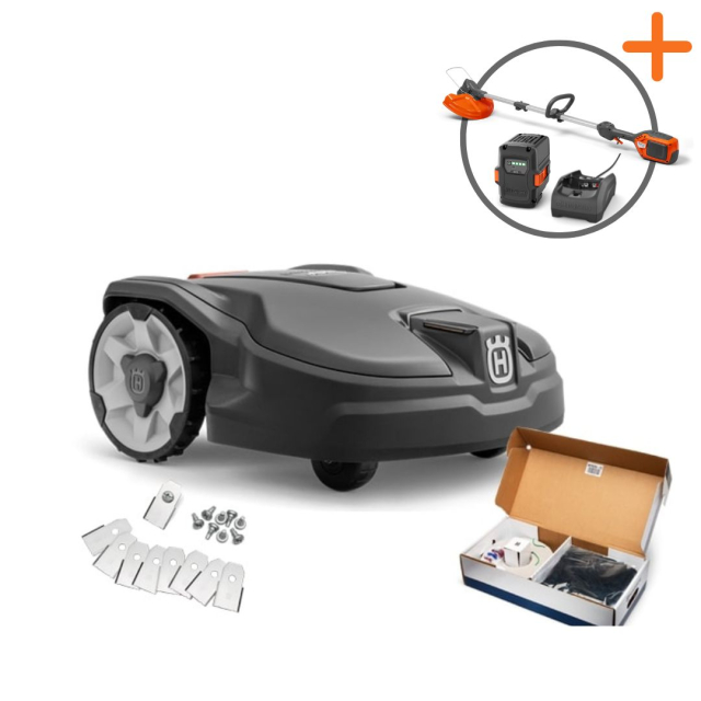 Husqvarna Automower® 305 Startpaket | Batteritrimmer på köpet!