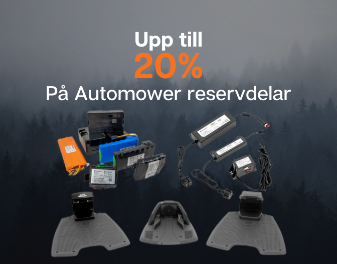 20% rabatt Automower reservdelar